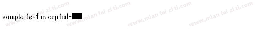 sample text in captial字体转换